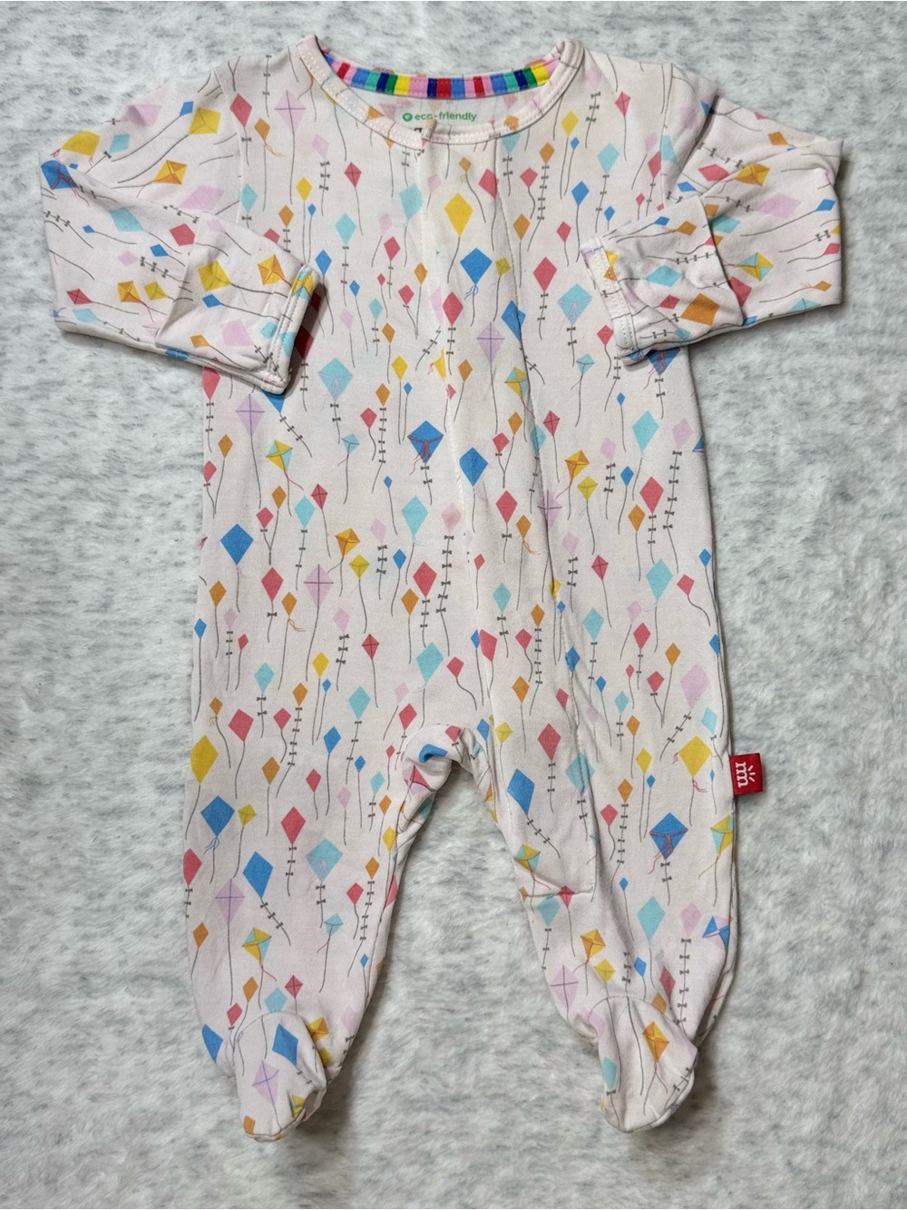 Magnetic Me Sky's the Limit Kite Footie Sleeper Newborn Baby Modal Colorful